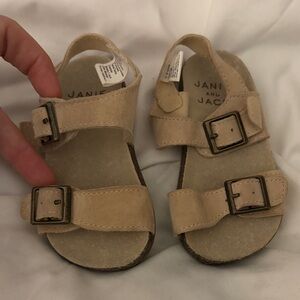 Janie and Jack Beige Kids Sandals